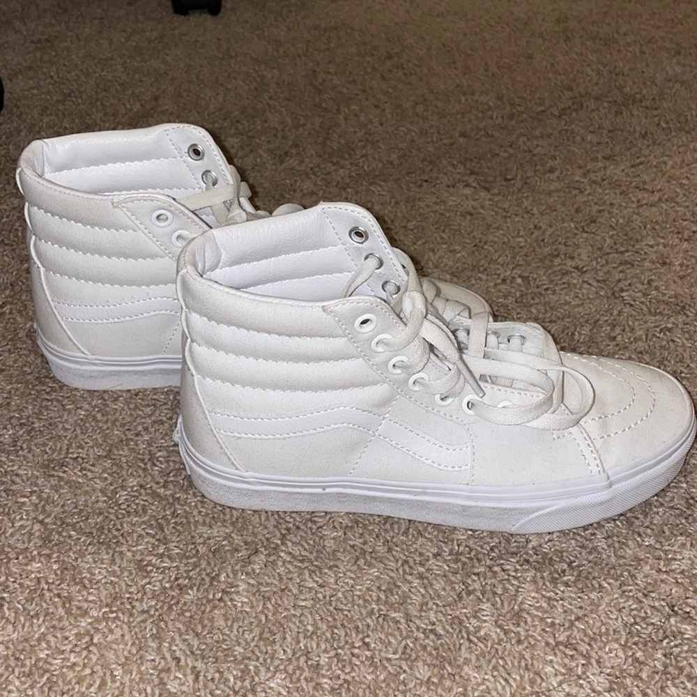 all white vans high tops